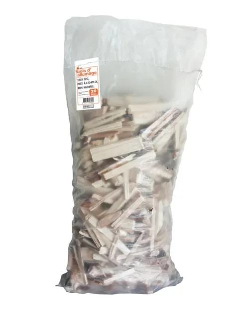 Bois d’allumage extra sec, sac 20 l