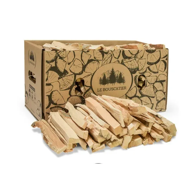 6Kgs de petit bois d'allumage pour cheminée, poêle, Barbecue, brasero et cuisinière. Petites buchettes de 20cm d'essence feuillu, fabrication locale