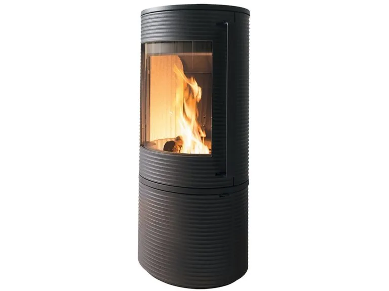 Poêle à bois en fonte « Altara » – Raccordable – Anthracite