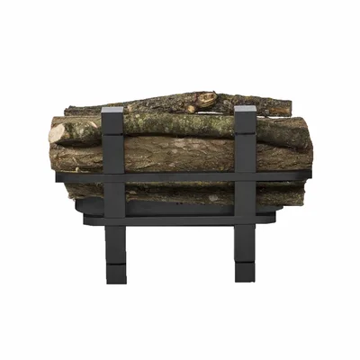 Chenets Art Déco bloc de combustion, bûches traitées non combustibles, 50/75 cm 3-6 kW