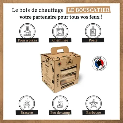 Kit d’allumage complet petit bois, buches et allume feu pour cheminée poêle four pizza cuisinières barbecue et brasero – photo 3