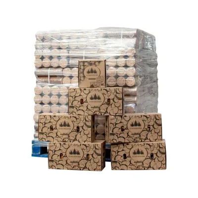 1000 kg Bûches compressées - 5 cartons + allume-feu