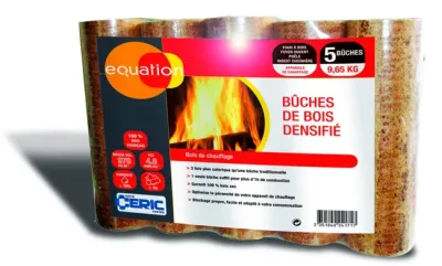 Bûches compressées EQUATION sac 5 bûches, L.25cm – photo 1