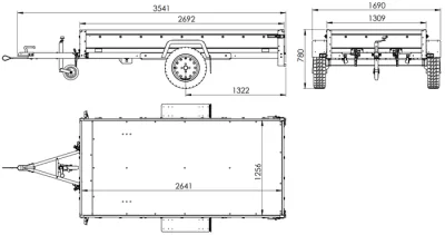 Remorque simple essieu Nitrailer Garden Trailer 264 Kipp – photo 2
