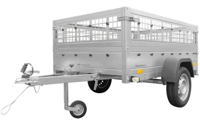 Garden Trailer Remorque basculante ridelles grillagées 200x125 cm – photo 2