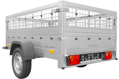 Garden Trailer Remorque basculante ridelles grillagées 200x125 cm – photo 3