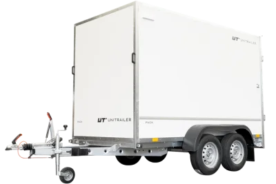 Remorque fourgon double essieux freinés 300 x 147 cm ptac 2 000 kg
