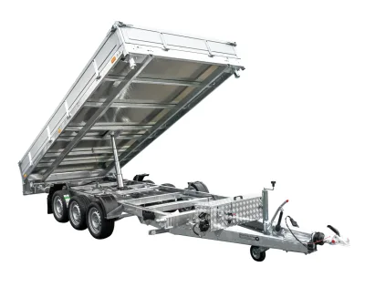 Remorque benne hydraulique 3 essieux 400x200 unitrailer tasker 400/3c 3500 KG – photo 2