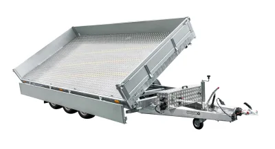 Remorque benne hydraulique 3 essieux 400x200 unitrailer tasker 400/3c 3500 KG – photo 4