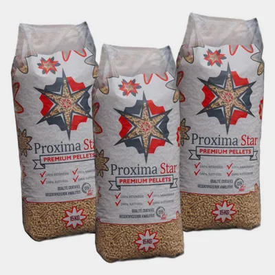 Palette de pellets Proxima Star DINplus, 66 x 15 kg (990 kg) 17,57 MJ/kg