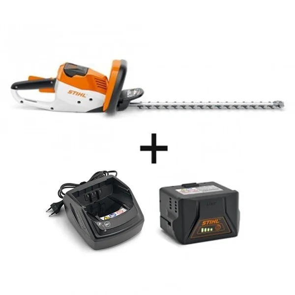 Taille-haie HSA 56 sans fil avec batterie AK10 et chargeur AL101 pack initial
