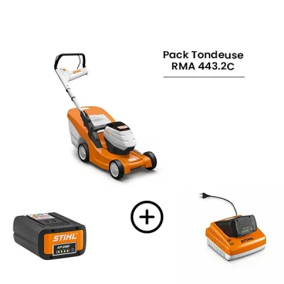 Pack tondeuse à batterie RMA 443.2C +AP200 + AL 300 STIHL – photo 1