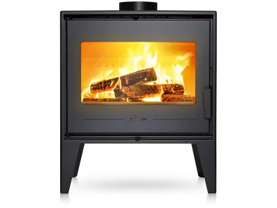 Poêle à bois en acier « Euros » – raccordable – 8 kW
