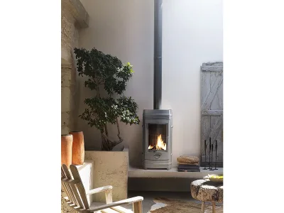 Poêle Fonte « Cassine » – 51,3 x 41,5 x 95 cm – 10 kW – Anthracite – photo 2