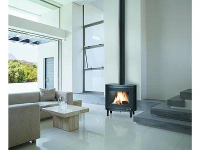 Poêle à bois en fonte « Kaori » – 75,4 x 40,4 x 74 cm – 9kW – Anthracite – photo 2