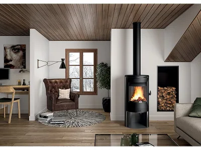 Poêle à bois Invicta  » Neosen  » – raccordable – 8 kW – photo 2