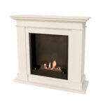 Cheminée bioéthanol Xaralyn Kos en MDF blanc avec brûleur 3000W