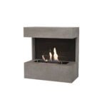 Cheminée bioéthanol murale Xaralyn Nova gris béton insert 2 kW