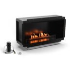 Neo Fireplace 750 vue latérale design encastrable Planika
