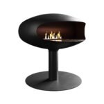 The Iconic Pedestal vue latérale rotation 360 degrés acier noir mat