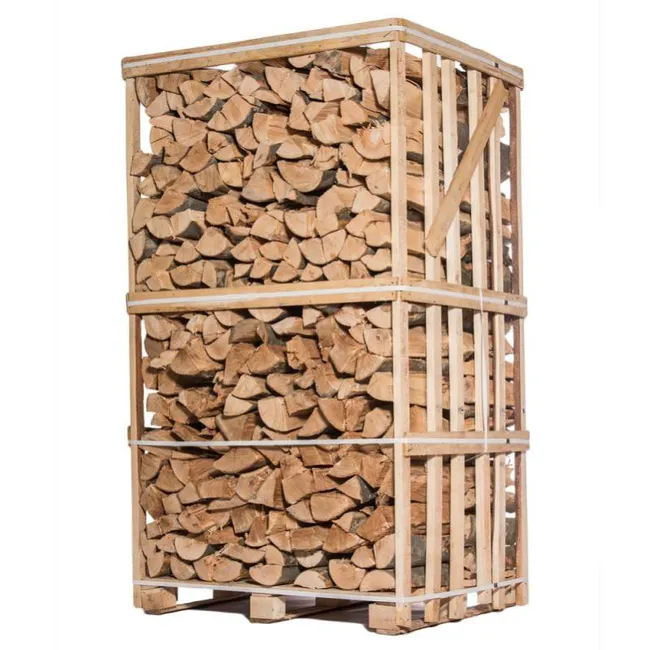 Palette Box 2,5 stères 50cm bois de chauffage sec - chêne, hêtre, frêne, châtaignier