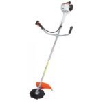 Débroussailleuse FS55 STIHL vue de face avec tête TrimCut et couteau 8 DTS