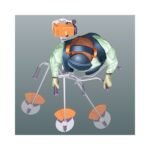 Gros plan sur la fixation du couteau taillis de la FS 311