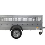 Vue latérale Remorque Garden Trailer 264 KIPP plateau basculant et ridelles acier