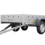 Remorque Garden Trailer 264/2 KIPP vue latérale plateau basculant et ridelles galvanisées