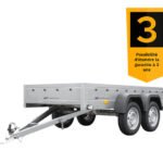 Remorque Garden Trailer 264/2 KIPP plateau antidérapant 9 mm et châssis galvanisé