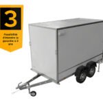 Remorque box UNITRAILER PACK 3015/2 arrière ouverte montrant plancher en contreplaqué étanche