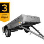 Remorque Garden Trailer 264 KIPP timon replié pour gain de place