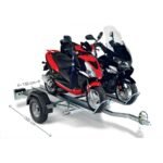 Remorque porte 2 motos 500 Kg Norauto PM2 acier galvanisé livrée montée