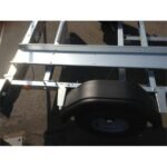 Plateau remorque Norauto PM2 pour deux motos et rails de fixation