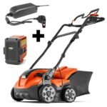 Scarificateur S138i Husqvarna pack avec batterie BLi20 et chargeur QC80 vue frontale