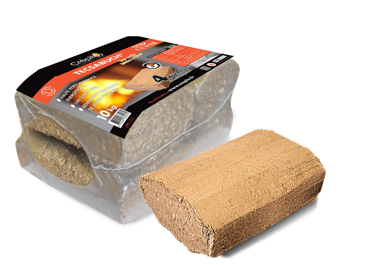 Bûches compressées Tecsabuch Crépito palette 1T