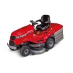 Tondeuse autoportée HF2625HME HONDA vue profil moteur et plateau de coupe