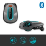 Vue latérale GARDENA SILENO life 750 avec station de charge incluse