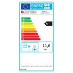 Vue latérale Cuisinière America 15.3kW double combustion et tiroir rangement bois