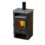 Poêle Hydro Thermo In 19 kW vue avant bouilleur 23L et plaque pierre ollaire