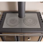 Vue latérale de la Rosa XXL montrant la plaque de cuisson en fonte