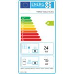 Détail poêle Thermo Vulkan Plus 24 kW fonte et pierre ollaire design