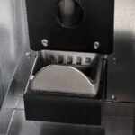 Installation ventouse horizontale du poêle Vulcano 12 kW