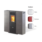 Poêle Orcino 7kW télécommande et panneau de contrôle visible