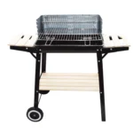 Barbecue mobile Tabarano 48 x 28 cm - vue avant acier inox et grille réglable