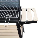 Barbecue Tabarano vue latérale - récupérateur de cendres et panier visibles