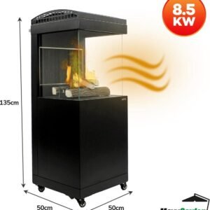 Chauffe-terrasse Malaga - Foyer extérieur à gaz 9Kw