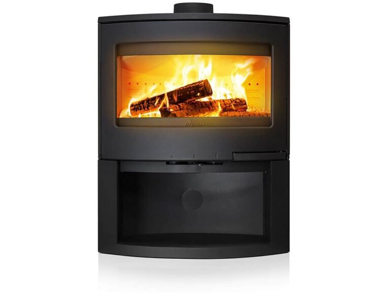 Poêle à bois en acier et fonte  » Calcias  » – étanche – 9kW