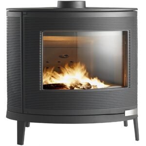 Poêle à bois en fonte « Kaori » – 75,4 x 40,4 x 74 cm – 9kW – Anthracite