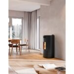 Poêle Lodi 8 étanche profil latéral montrant la sortie d’air et réservoir 16,5 kg